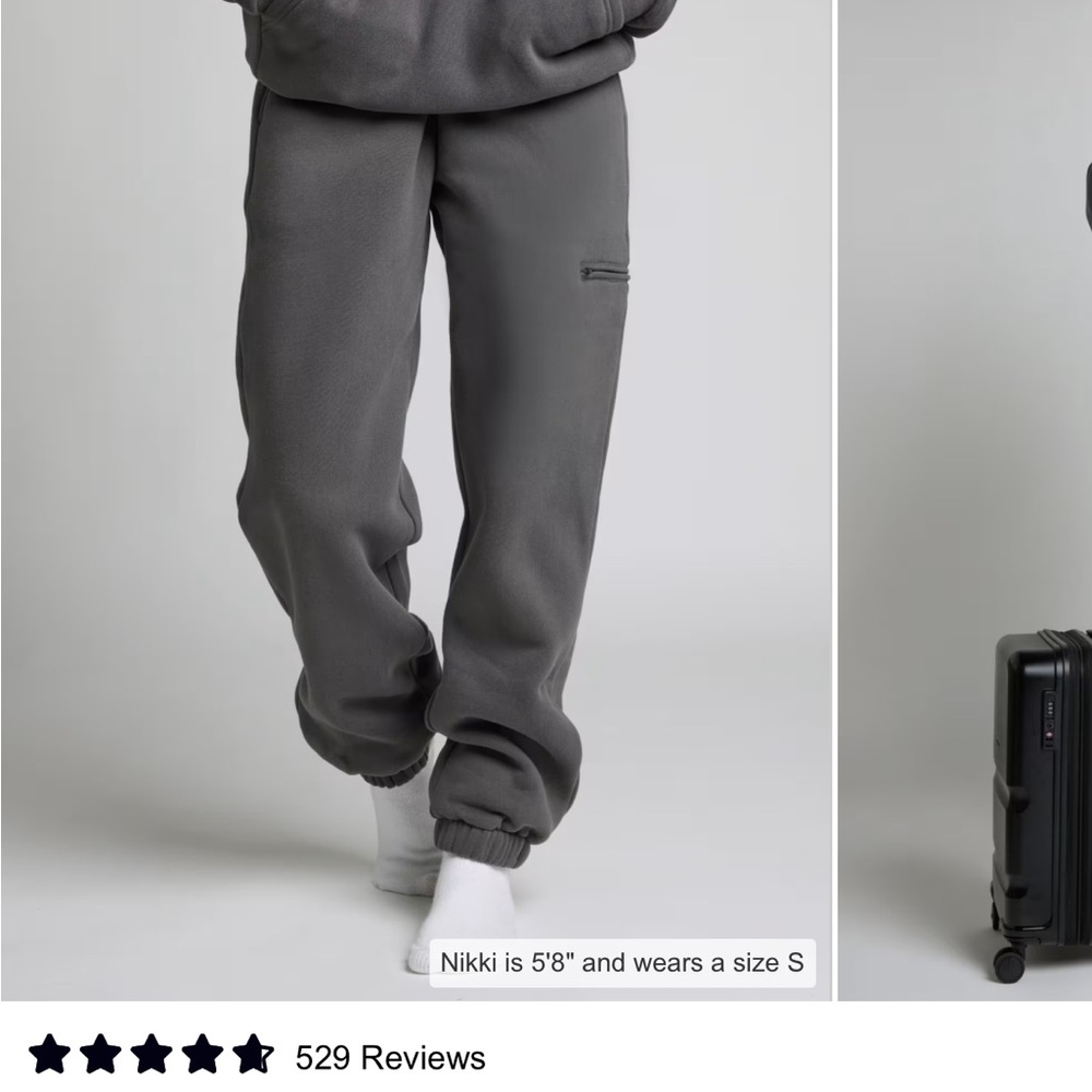 Comfort Airplane Mode Travel Sweatpants and Hoodie in Steel Grey - Picture 10 of 10